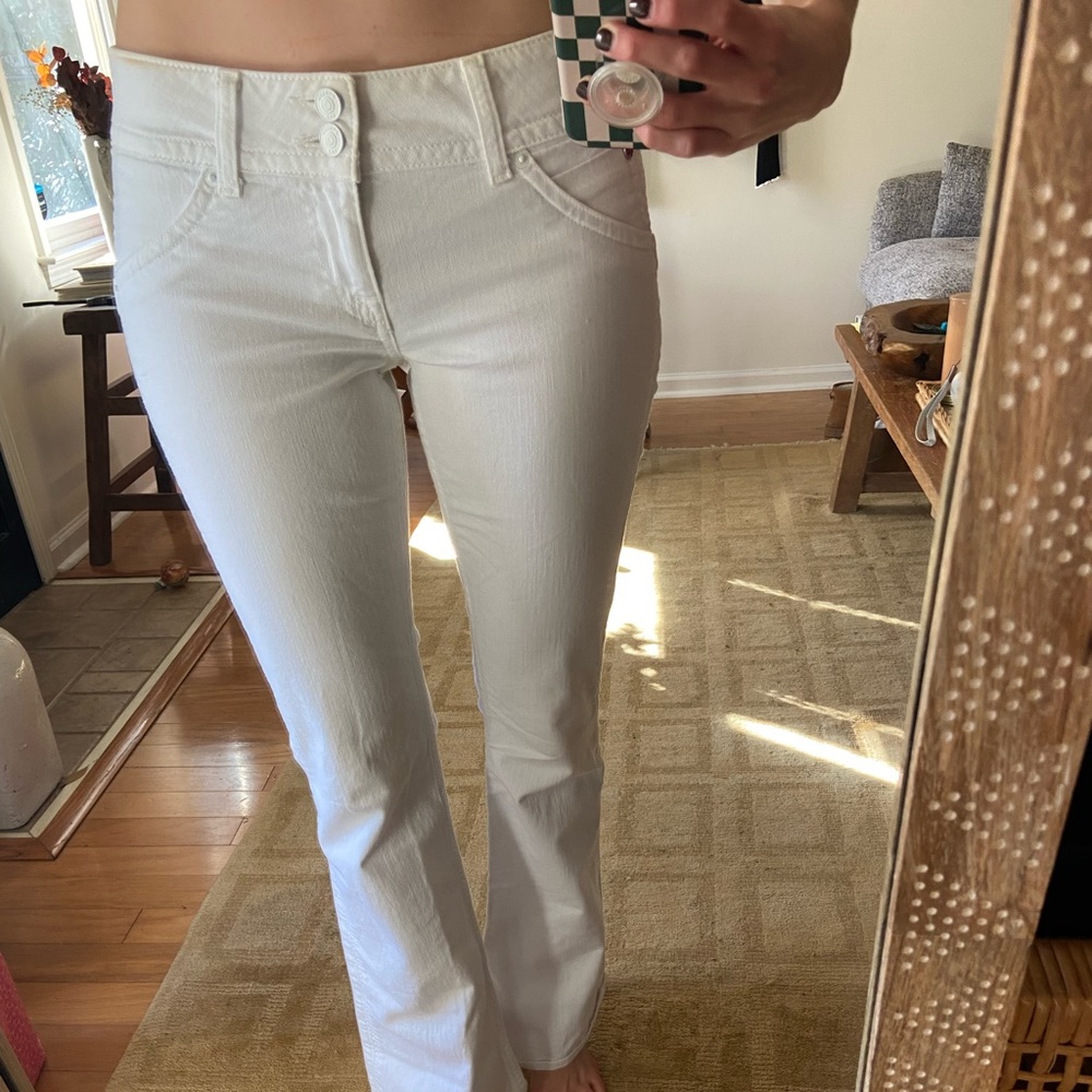 White low rise Hudson jeans